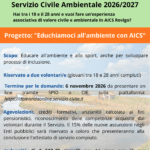 Bando Servizio Civile Ambientale 2026/2027